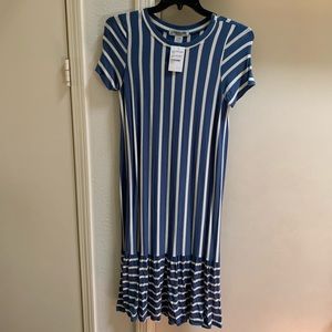 NWT Cotton Emporium Stripe MIDI Dress M USA